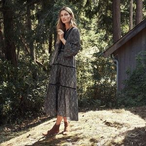 Dôen Elix Dress - Black Prarie Paisley